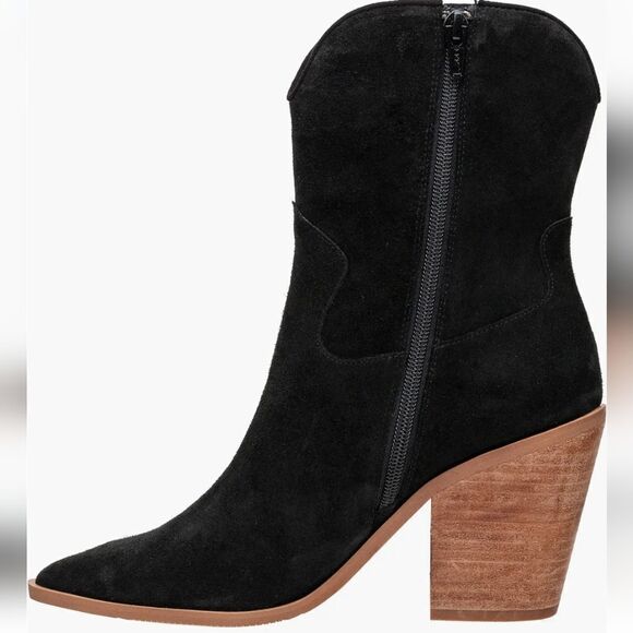 New Lisa Vicky Maven Western Boot Western black suede coastal cowgirl 10 - Picture 5 of 9